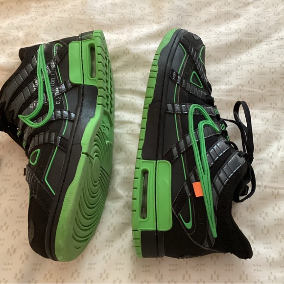 GUC Men’s Nike Air Rubber Dunk Off White Green Strike, size 9.5 - Picture 4 of 8